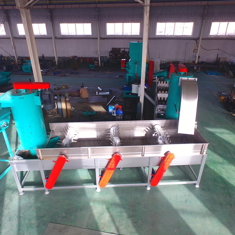 Large and small plastic waste crushing cleaning line mineral water bottle crusher equipment fruit basket leather pellet machine