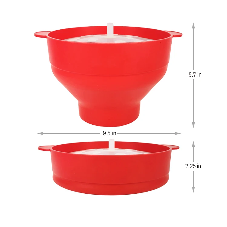 The Original  Microwave Popcorn Popper Popcorn Bucket Microwave Bowl Silicone Microwave Popcorn Popper
