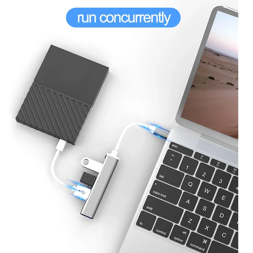 4-портовый Многофункциональный USB-концентраторы высокоскоростной USB-Док-станция для 3 0 OTG-функция iPad Pro с адаптером USB Type-C-в наличии!