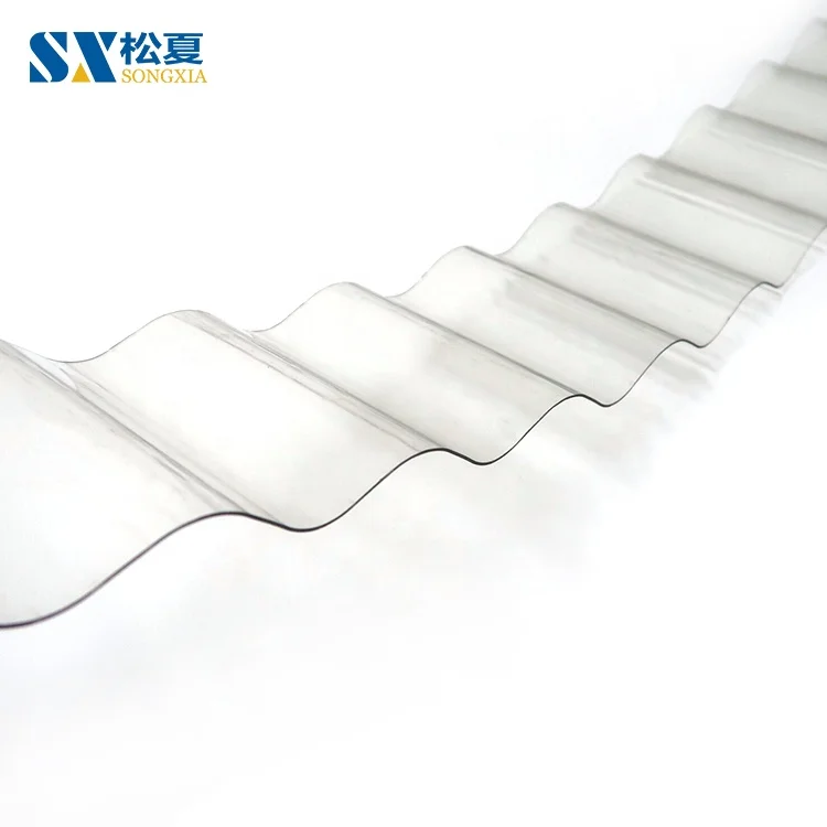 Customized Clear Plastic Corrugated Polycarbonate Energy Saving Roofing Light Transmission Sheet
