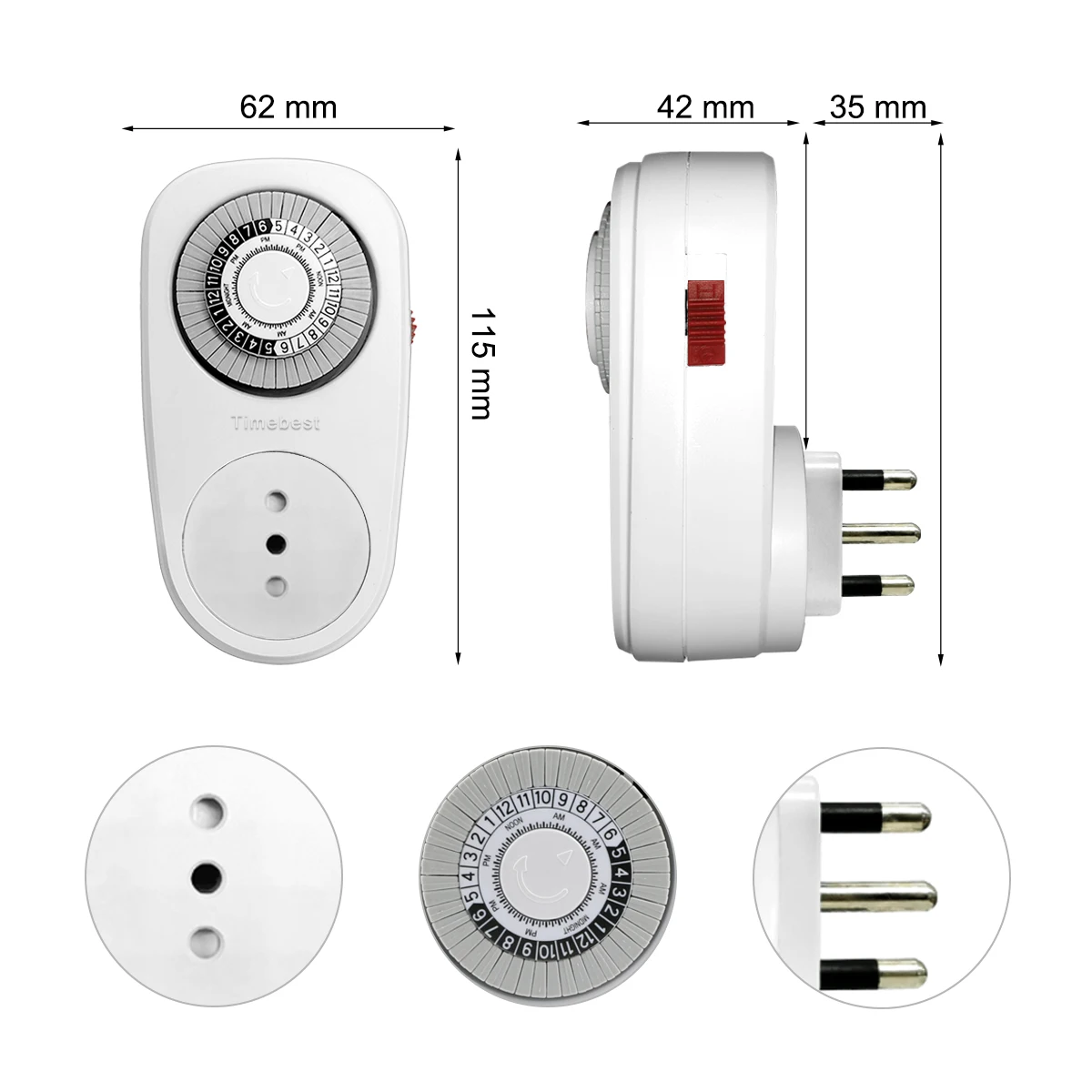 Multifunctional 24 Volt Timer 24 Hours Programmable Digital Timer
