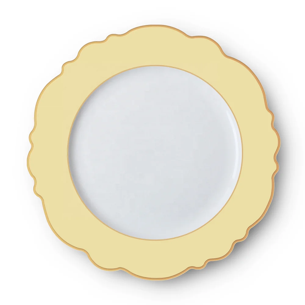 Sweet new design lace gold rim wedding white plate set fine bone china ceramic dinner sets