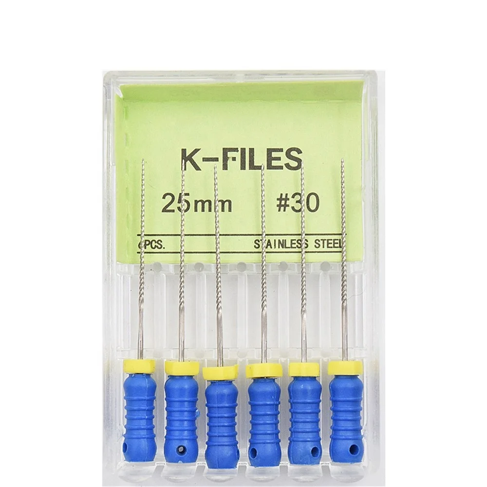 Glin Niti стоматологические эндодофайлы высококачественные ручные напильники из нержавеющей стали K для корневого канала отключение