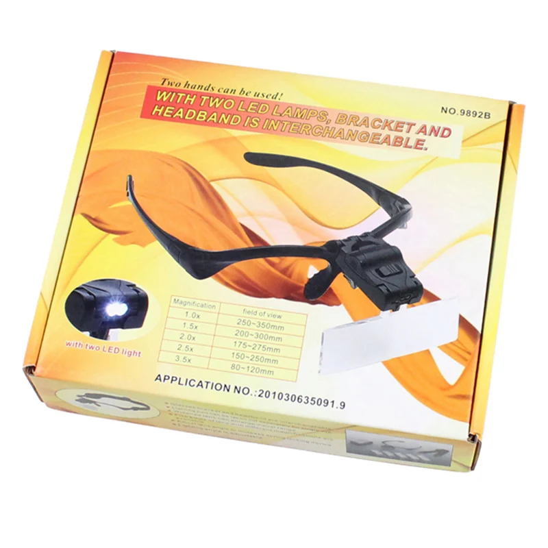 Eyelash Extensions Head Band 5 Different Lenses Magnifying Glass With LED Light