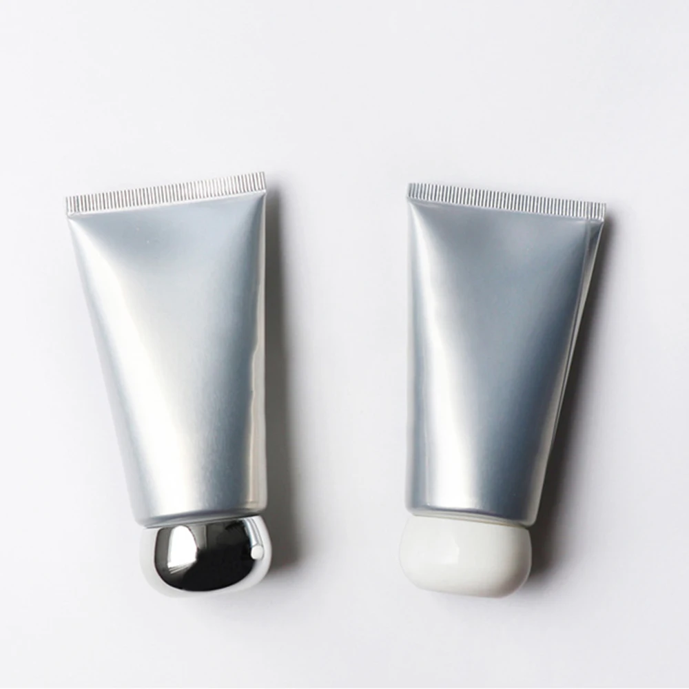 Popular 2024 cosmetic aluminum tubes primer base squeeze tube hand cream facial cleanser lotion tubes