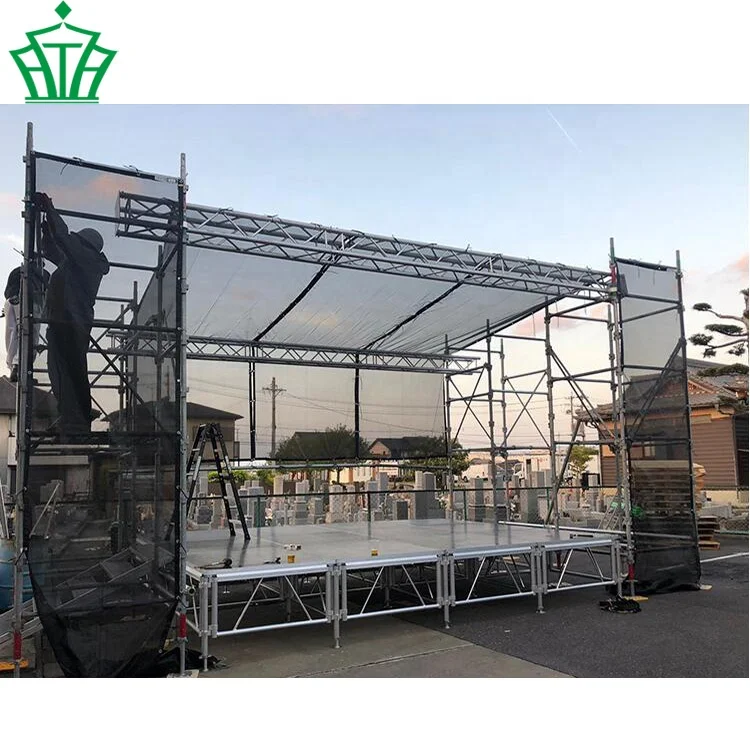 Wooden Stage Portable Podium Outdoor Adjustable Performance Stage