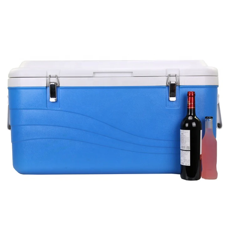 80L Cooler Portable Outdoor Camping BBQ Table Beer Wine Beverage Storage Container Push Handle Stainless Steel Bayonets