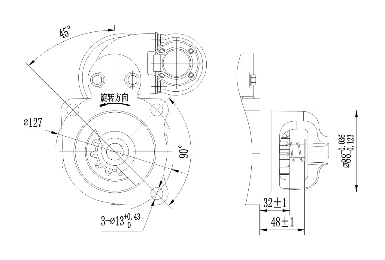 24V 6KW For YC6G 6A 6J YC4G 4E Auto Starter Engine Starter Motor G5800-3708100G