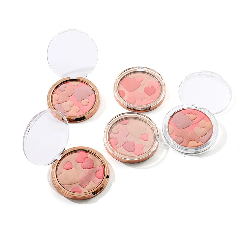 Face Blusher Powder Palette Makeup Cheek Blusher Powder Minerals Palettes Blusher Brush Palette Cream Natural Blush