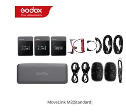 Godox MoveLink M1 M2 2.4GHz Wireless Lavalier Microphone for DSLR Cameras Camcorders Smartphones, and Tablets for YouTube