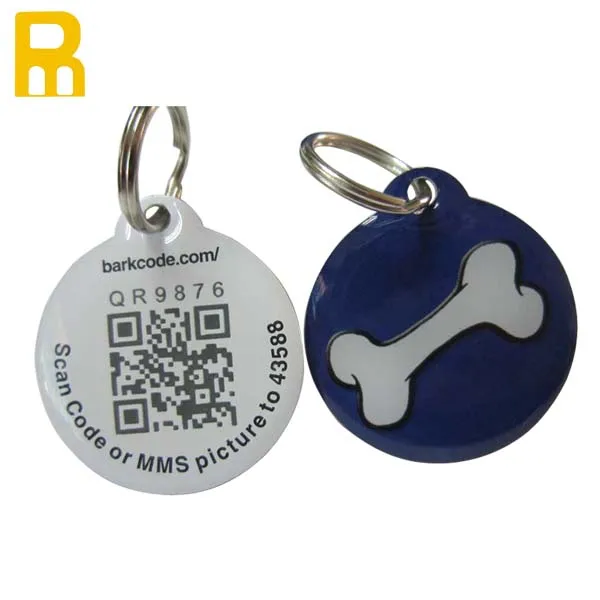 Custom QR code Id Anti-Lost Dog Tag and URL programmable RFID epoxy pet ID tag