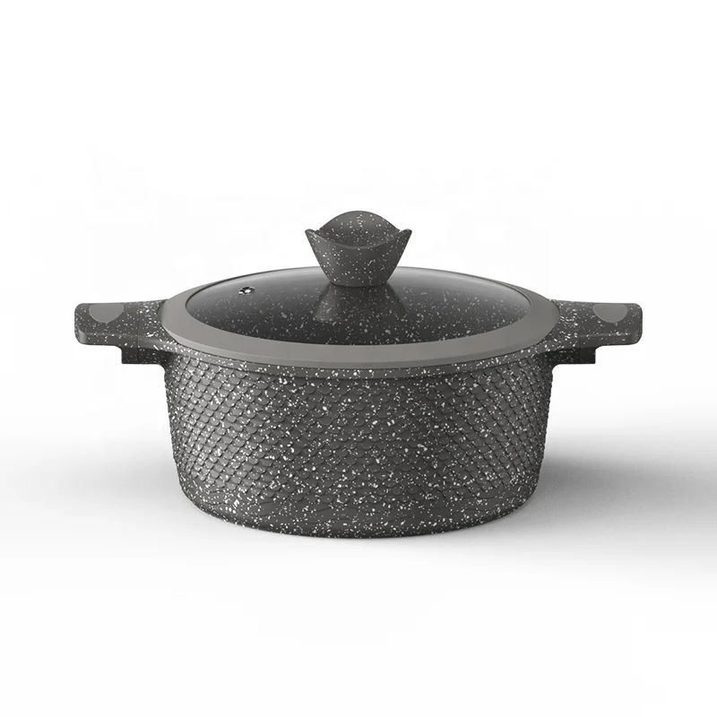 New Arrival  Marble  Non Stick Coating Cookware Set Die Casting Aluminum Pots And Pans Set