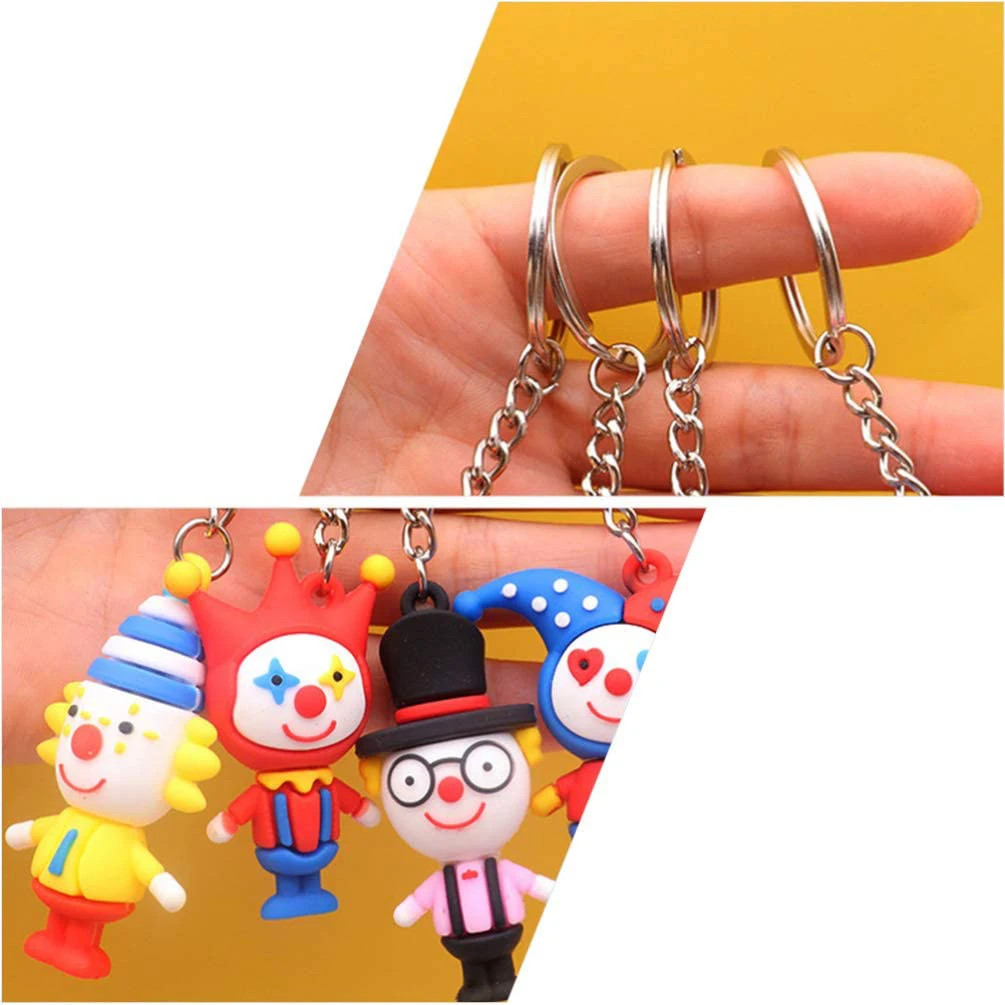 Customized High Quality 3D Clown Keychains Mini Joker Characters Figures Key Chains for Gift