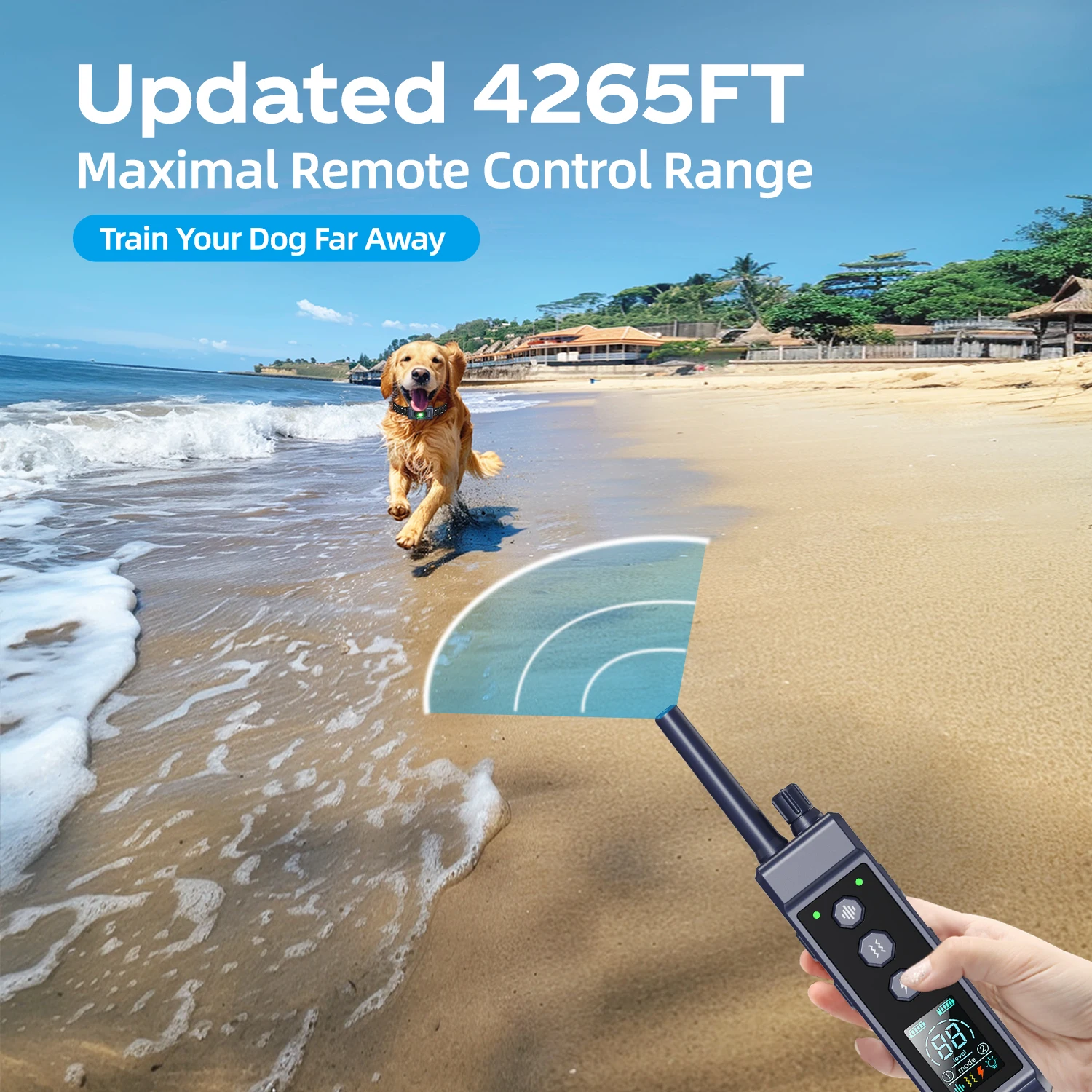 2024 Popular Factory Wholesale 4265 FT  Control Range Remote Training Dog Collar with Turbo Boost and Keypad Lock
