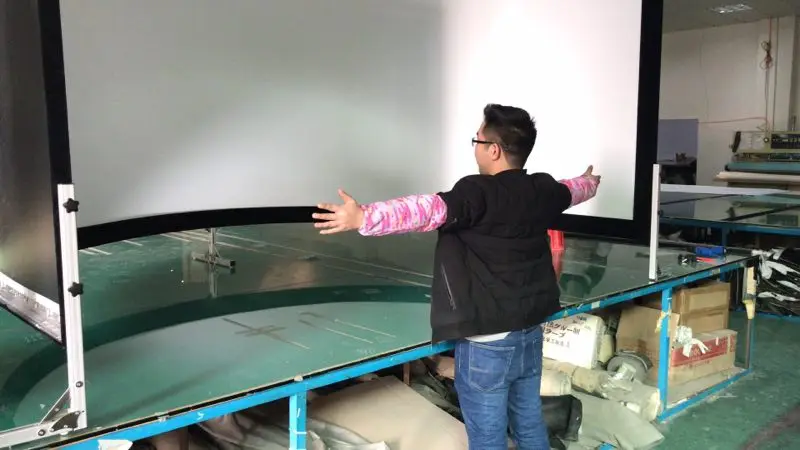 180 дюймовый тонкий изогнутый 3d серебристый экран проектора для кинотеатра 180 градусов экран для проектора