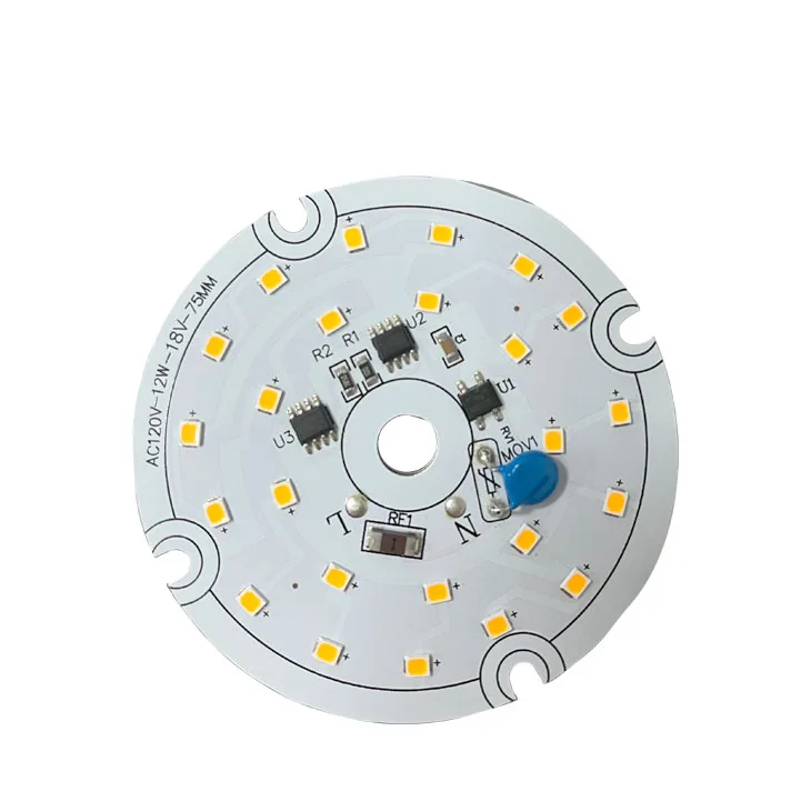 33mm diameter 110V 220V 2835 5730 smd led chip module aluminum ac dc pcb led board