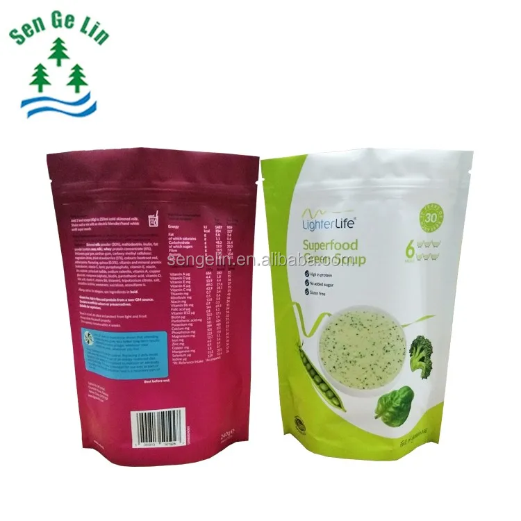 Wholesale Packaging Maca Powder Green Slim Custom Print Blueberry Detox Weight Loss Plastic Tea Bags