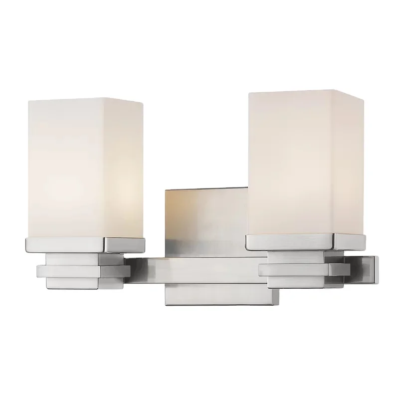 Contemporary Simple 2 Lights Mirrors Decor LED Rectangle Wall Light Brighten Interior Wall Sconce For Bathroom