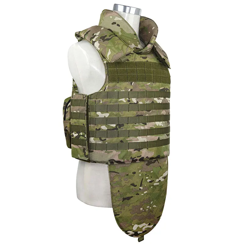 Protect U New Design 900D Nylon Oxford Tactical Plate Carrier Molle Green Full Body Defense Vest with Pure Uhmwpe Plate