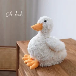 Lovely beige cream swan soft toys duck doll stuffed toy plush duck goose toy