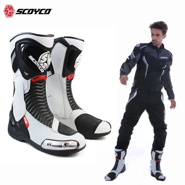 Motorcycle Boots Men Moto Riding Motocross Off-Road Motorbike Shoes Racing Leisure Riding Wholesale Custom Design