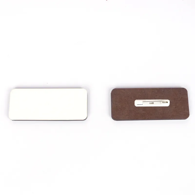 high quality sublimation mdf name tag badge blank wholesale