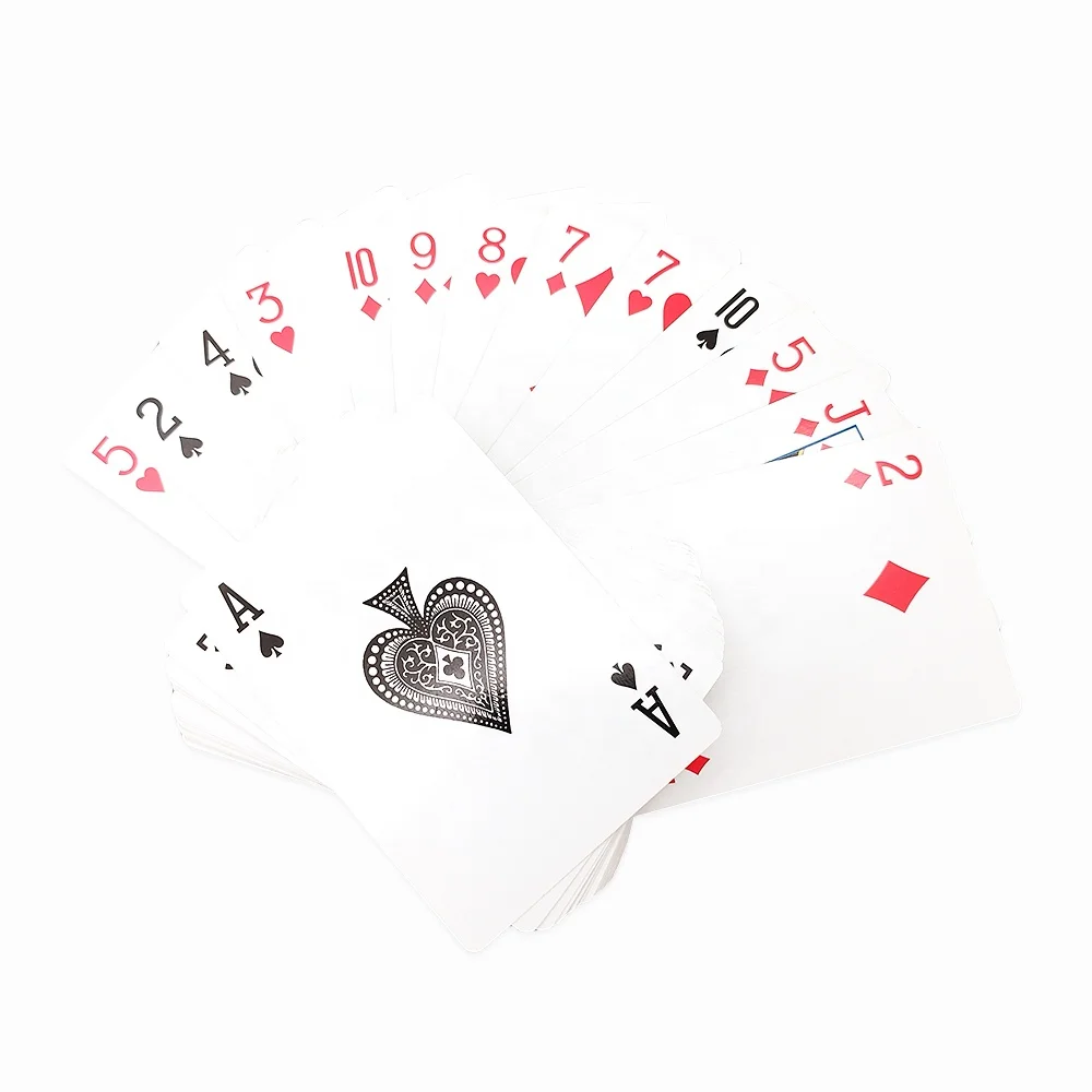 High Quality 280Gsm Blue Core Paper Playing Cards Factory Printed Blank Casino Poker for Custom Logo Entertainment