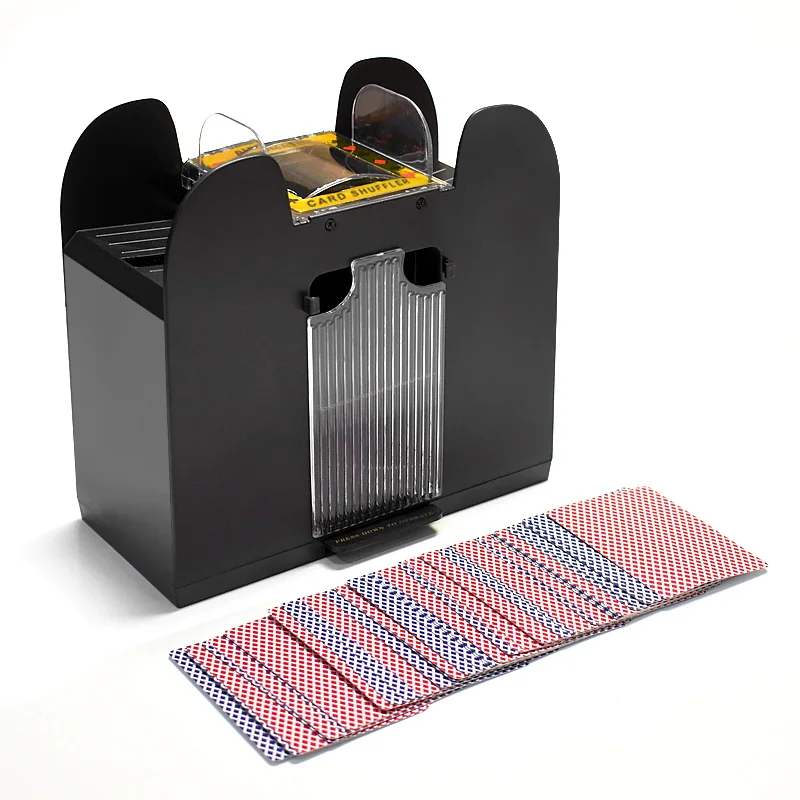 YH 6 decks casino standard shuffling machine automatic playing card shuffler for sale