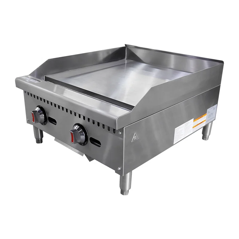 Commercial Griddl With Fryer Stainless Steel Non Stick Cast Iron Gas Grill Griddle