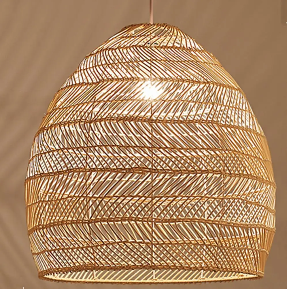 New Chinese Style  Rattan Lampshade Creative handmade rattan for dining room bedroom lampshade