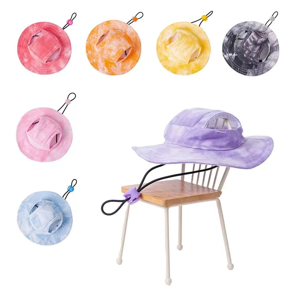 Custom Small Four Seasons Cute Sun-proof Adjustable Pet Hat Adjustable Pet Baseball Cap With Ear Holes Dog