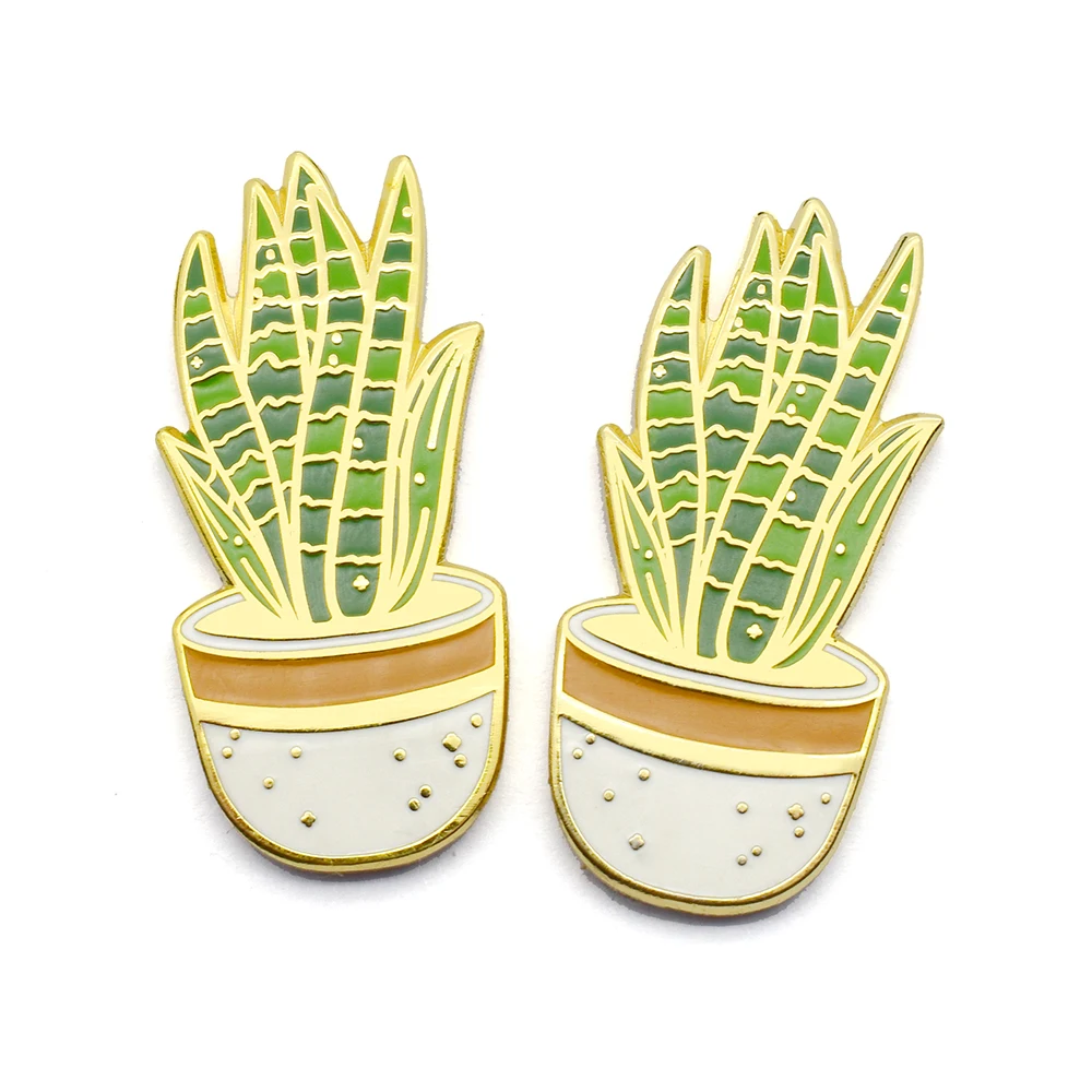 High Quality No Minimum Bulk Logo Custom Design Lapel Pin Custom Plant Grass Metal Custom Soft Hard Enamel Pin