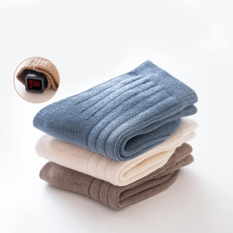 3 Pairs/Set Baby Socks Wholesale Solid Color Cartoon Mid-Tube Non-Slip Elastic Floor Socks Newborn Baby Cotton Grip Sock Set