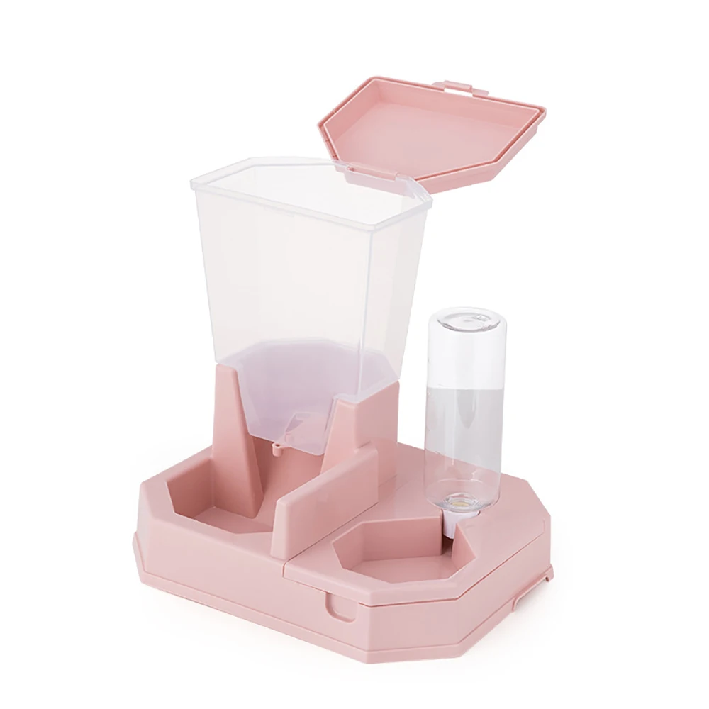 Hot Selling High Quality PP Non Toxic Eco Friendly Pet Automatic feeding And Drinking Water 2 In 1 Dog Cat Feeder Bowl Wholesale