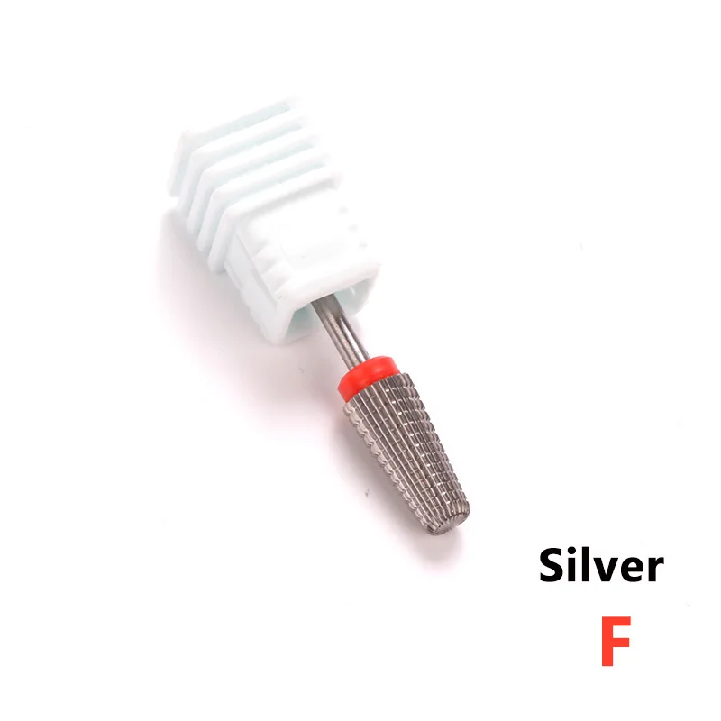 Stainless Steel Manicure Gold Tungsten Alloy Carbide Nail Drill Bit Foot Cuticle Clean  Burr Electric Nail Bits
