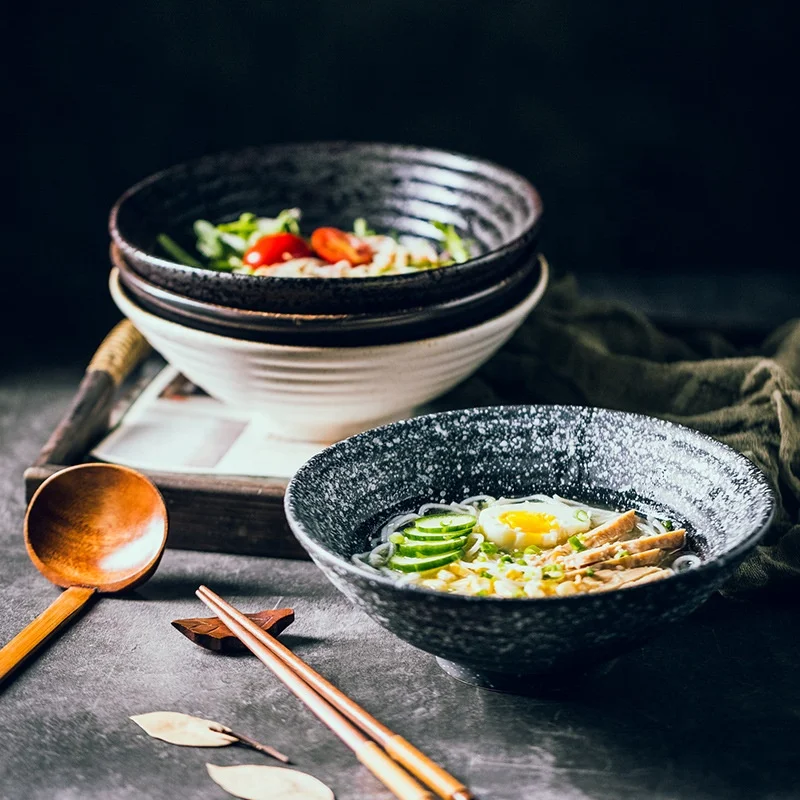 Japanese Noodle Bowl Large Capacity Ceramic Bowls Dishes Household Tableware Decoration Ramen Bowl Ceramic