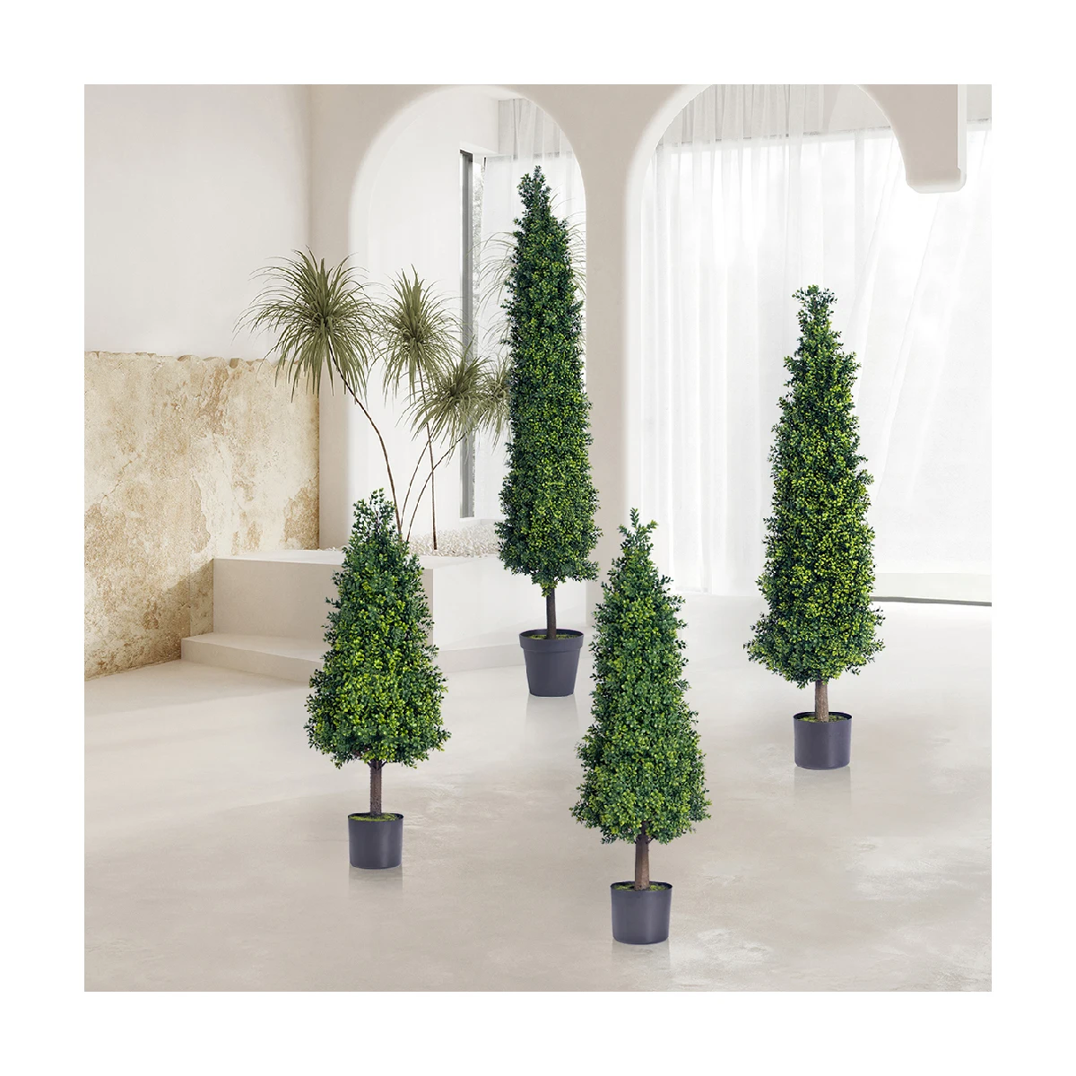 PZ-1-131 Garden Supplies Customized Lasting Evergreen Artificial Boxwood Topiary Tree for Indoor Front Porch Office Decor