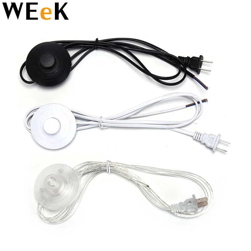 Ножная педаль нажимной выключатель встроенная лампа управление включением и выключением ножной с проводным кабелем штепсельная вилка шнура питания