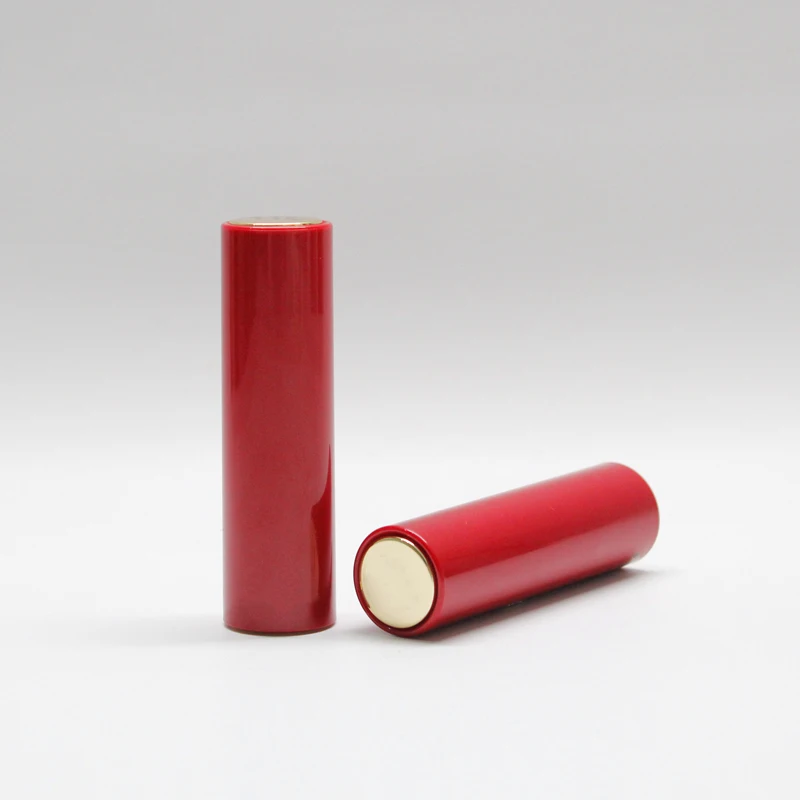 Wholesale lipstick tubes red lipstick container luxury metal lipstick tube empty plastic tube for cosmetic packaging
