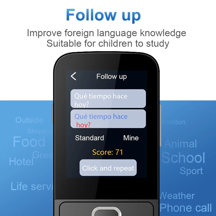 Language Translator Device Portable Real-time Voice Translation in 138 Different Languages Accents for Learning Travel Business