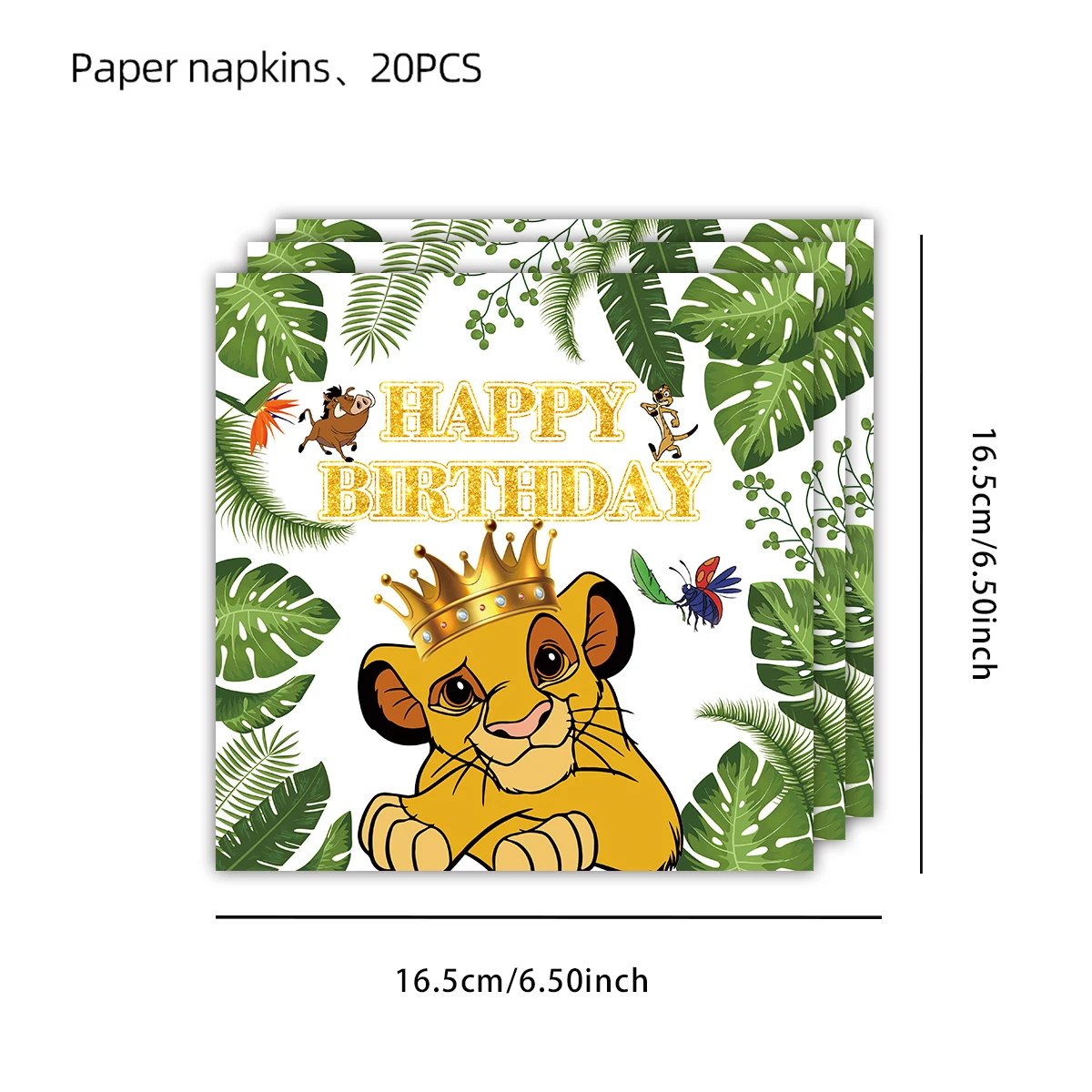New Cartoon Theme Birthday Party Decoration Fantasy Adventure Lion King Baby Boy or Baby Girl Birthday Party Supplies Simba