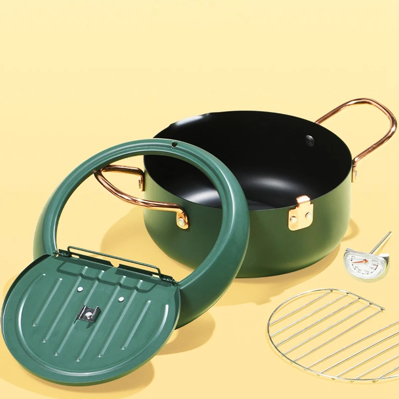 Instant air fryer pot Overheat Protection Household Stainless Steel food oil strainer pot withTemperature control