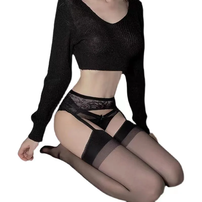 Good Quality And Price Of White Lace Pantyhose Ultra Thin Sheer Stockings Pantyhose Open Crotch