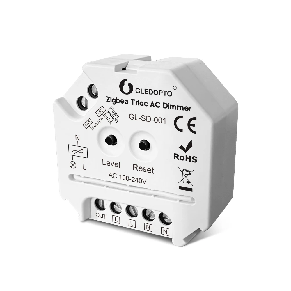GL-SD-001 GLEDOPTO 2 4G AC100-240V реле ВКЛ-ВЫКЛ контроллер замена Zigbee Triac