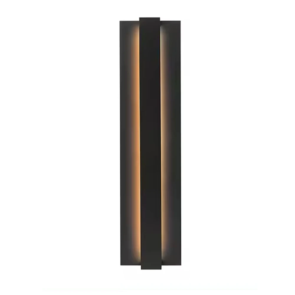 Matt Black LED Wall Light Farmhouse Rectangular Glass Brass Stainless Steel Wall Lamp Kitchen Hotel Garden Outdoor Light 