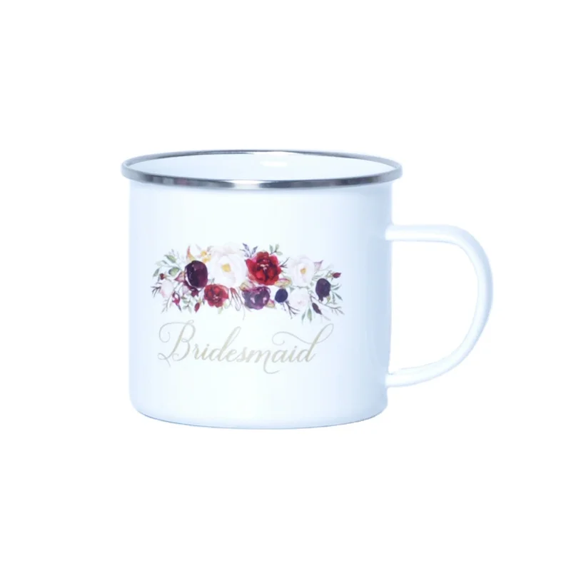 cheap sale Factory 12 oz Price warehouse bulk metal custom logo color sublimation retro camping coffee beer tea enamel mugs cup