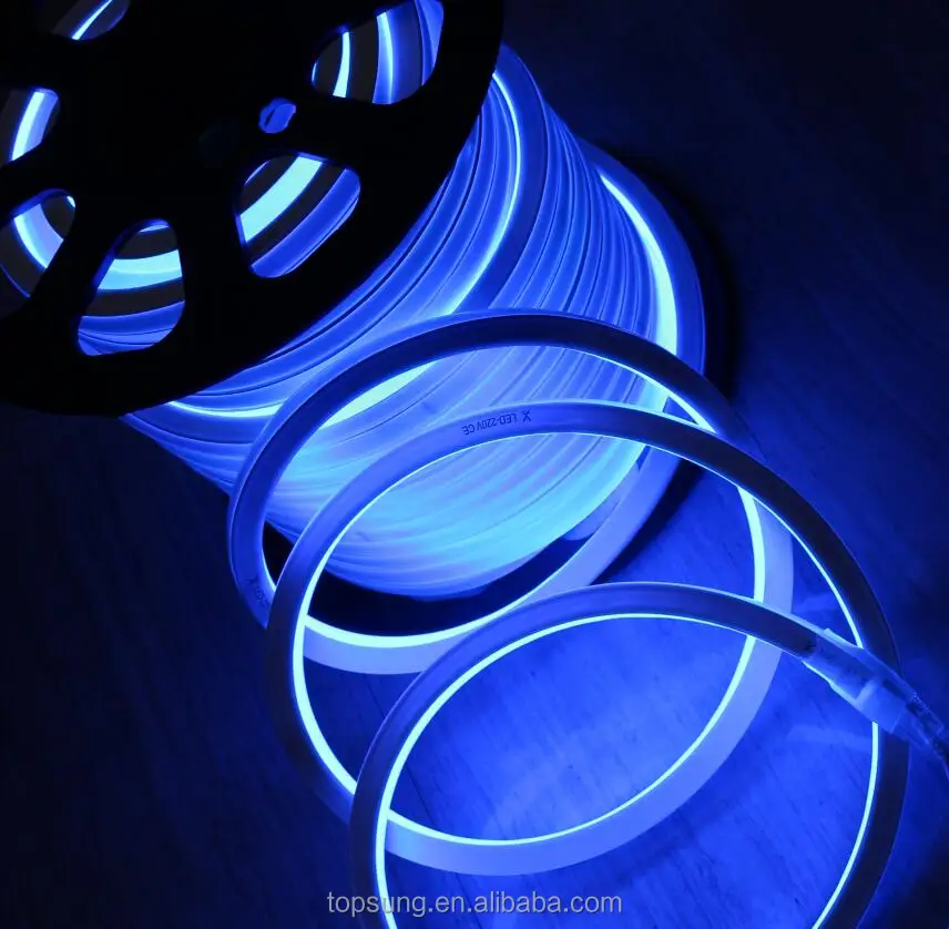 5050 waterproof cinta led navidad 120 led flexible neon led tubes 1616 blue 220v christmas led neon light