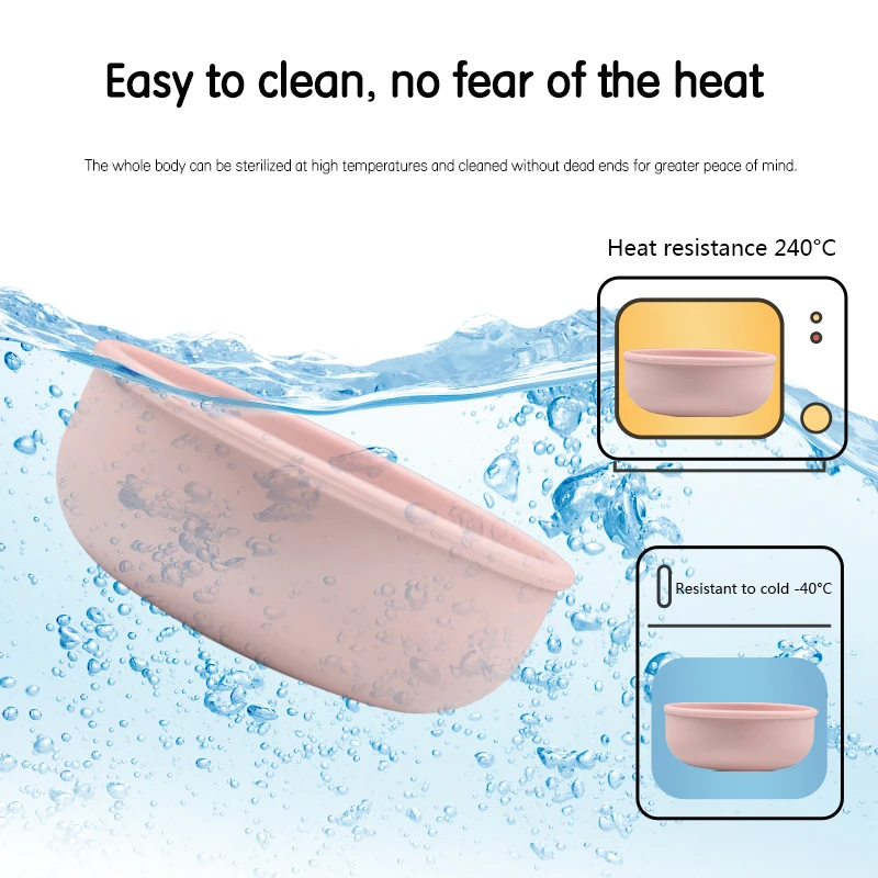 Spill-Proof Kids Dining Food Grade Baby Bowl Bibs Cup Suction Plates Spoon And Fork Silicone Baby Feeding Set