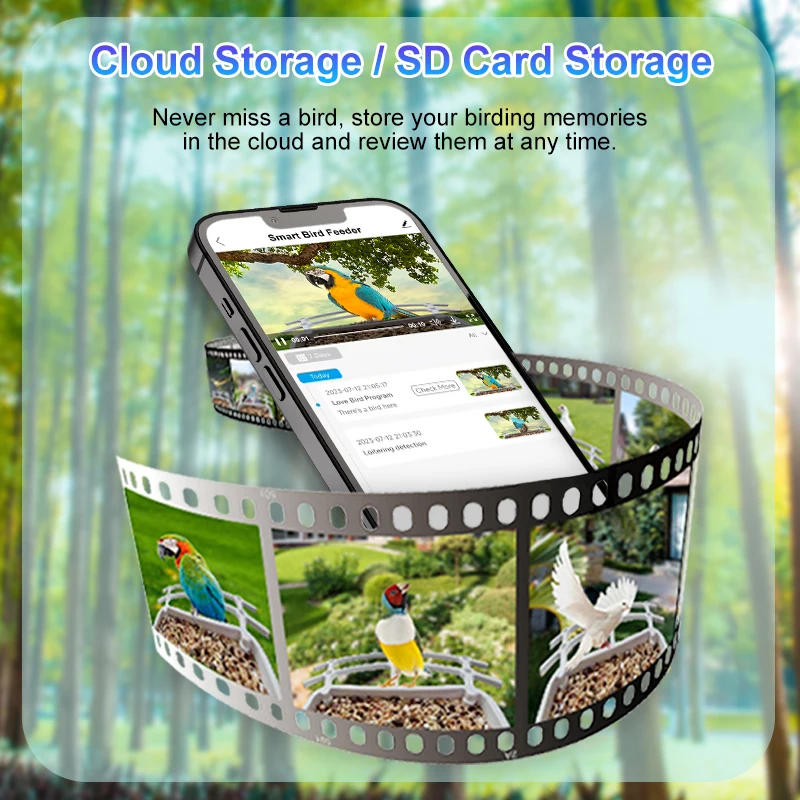 Wholesale App Control Smart Bird Watcher AI Intelligent Recognition Wild Birds Feeders for Outdoors Bird Feeder with Camera