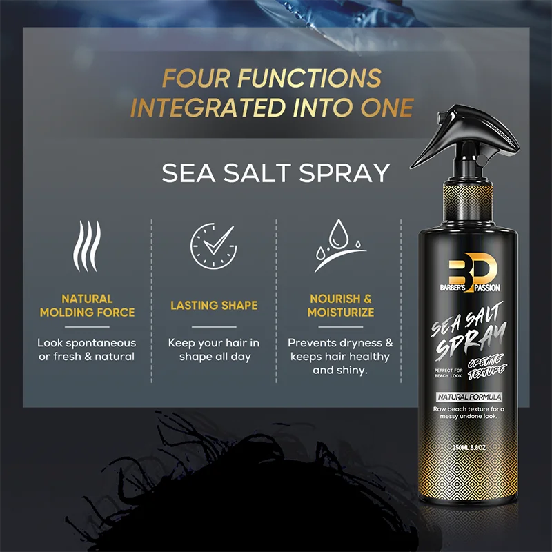 Barberpassion vegan texturizing beach wave hair volumizng holding sea salt matte spray for Men
